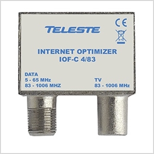 Teleste TV/DATA Push-On filter<br>5-65MHz returvej