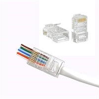 RJ45 UTP modularstik rundt CAT6. 100 stk. pose