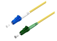 9/125 LC/APC-LC/UPC Simplex, 1 m Gul, LSZH, Ø2 mm
