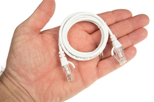 QFLEX 0,25 METER NETVÆRKSKABEL HVID CAT6