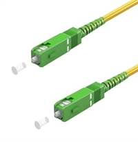 9/125 SC/APC-SC/APC Simplex, 1 m Gul, LSZH, Ø2 mm