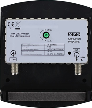 Maximum forstærker ch 21-48  20dB