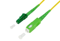 9/125 SC/APC-LC/APC Simplex, 1 m Gul, LSZH, Ø2 mm