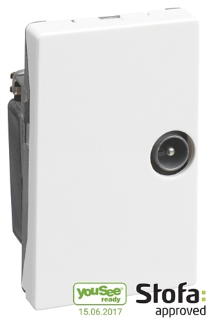 Triax stikdåse<br>TD101E hvid